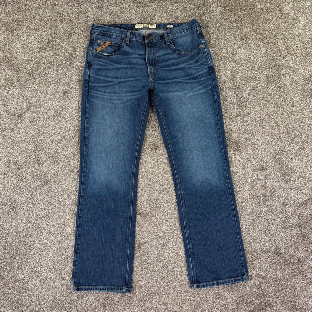 Ariat M5 Legacy Straight Leg Jeans Mens 38x34 Medium Wash Denim Western Blue
